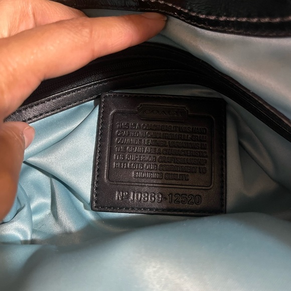 Coach Ergo Patent Leather Black Kisslock Leather Shoulder Bag Purse 12520 - Picture 7 of 9